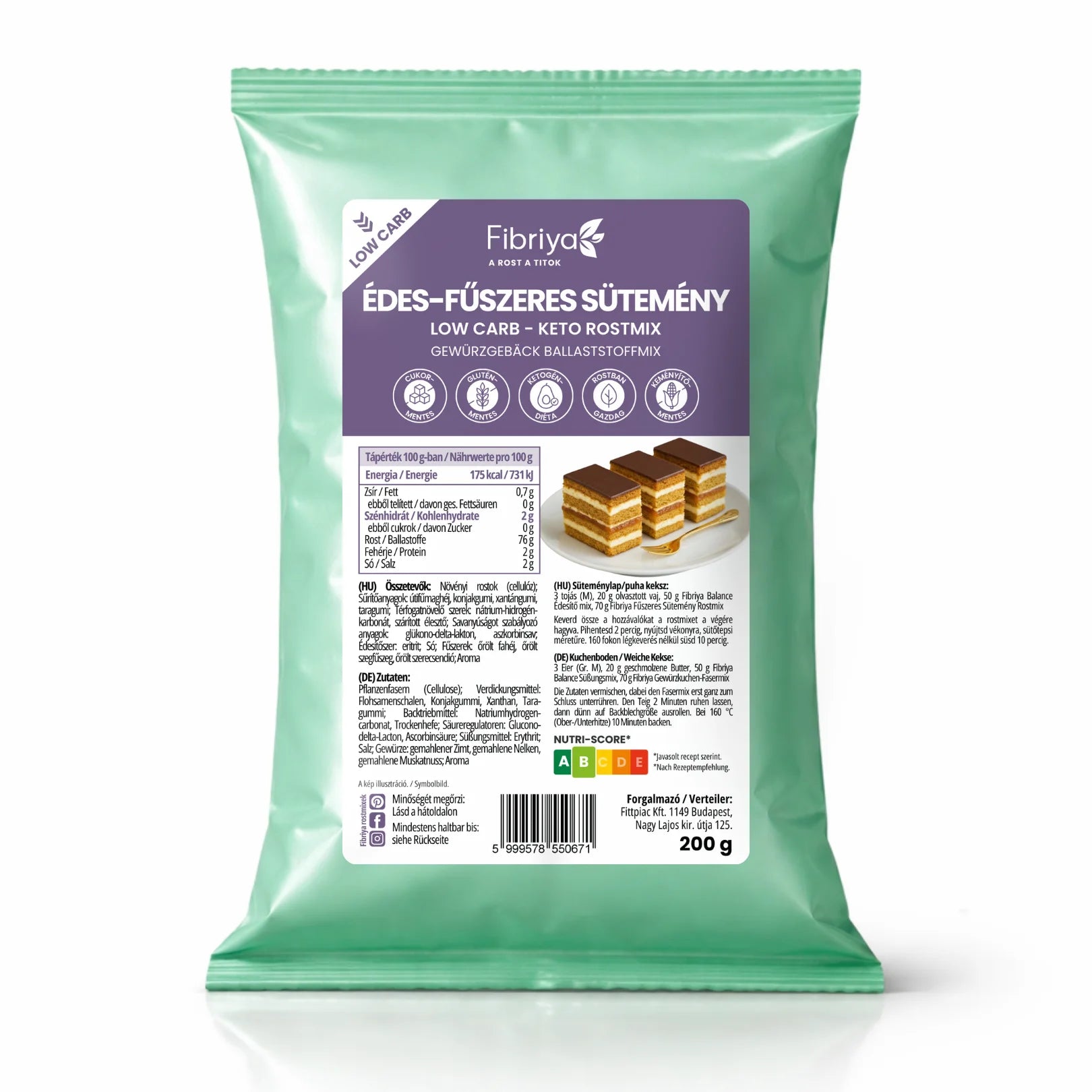 Fibriya Gewürzgebäck – Low-Carb Keto Ballaststoffmix 200g