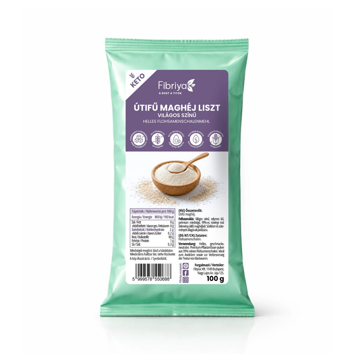 Fibriya Helles Flohsamenschalenmehl 100g
