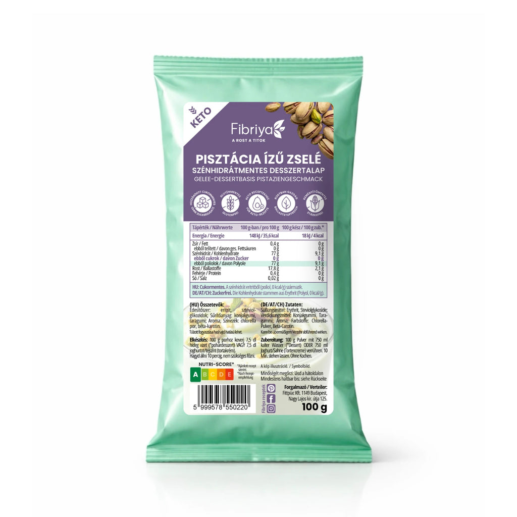 Fibriya Pistazien-Gelee – Kohlenhydratfreie Dessertbasis 100g