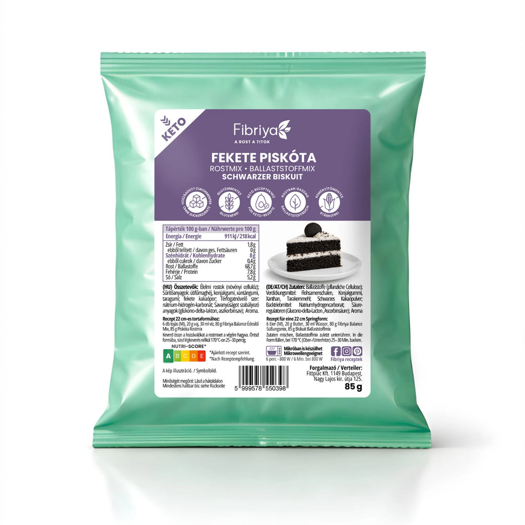 Fibriya Schwarzer Biskuit Keto Ballaststoffmix 85g